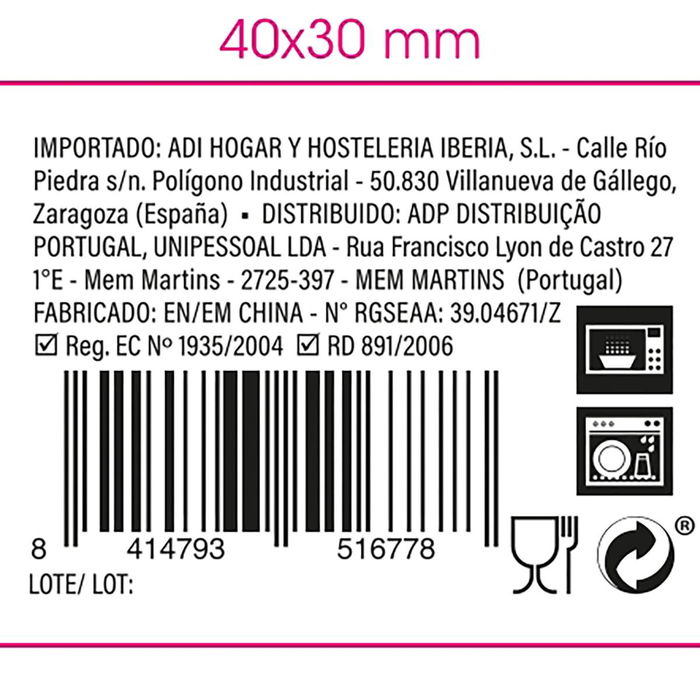 Tapa Ahumados Porcelana Gastro Fun Quid 20x13x2 cm (6 Unidades)