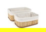 Inde Set 2 Cestas de Ordenación Bambú Natural 28x18x13.5 cm y 24 cm (12 Unidades)