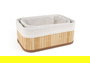 Inde Set 2 Cestas de Ordenación Bambú Natural 28x18x13.5 cm y 24 cm (12 Unidades)