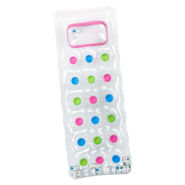 Intex - Colchoneta de Agua para Bebés de 18 Vasos, Transparente, 188x71 cm, Modelos Surtidos