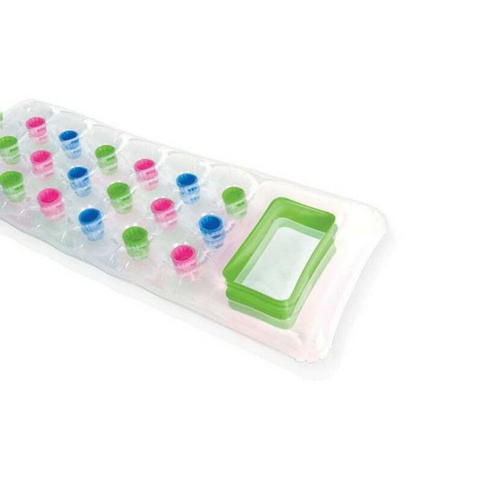 Intex Colchoneta 18 Vasos transparentes 188x71 cm