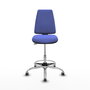 PIQUERAS Y CRESPO Taburete Elche CP Bali azul claro base cromada