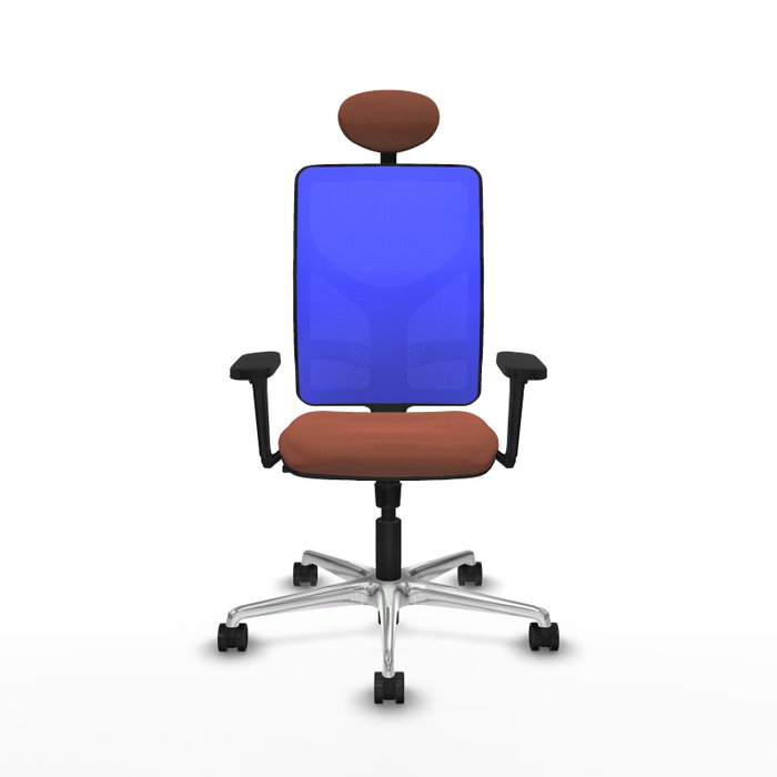PIQUERAS Y CRESPO Silla de oficina Motilla con Mecanismo Sincro, Marrón y Azul PIQUERAS Y CRESPO Silla de oficina Motilla con Mecanismo Sincro, Marrón y Azul