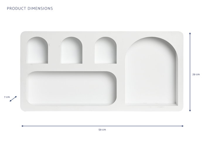 DKD Home Decor Estanteria de Pared Moderna Blanca 59 x 7 x 29 cm