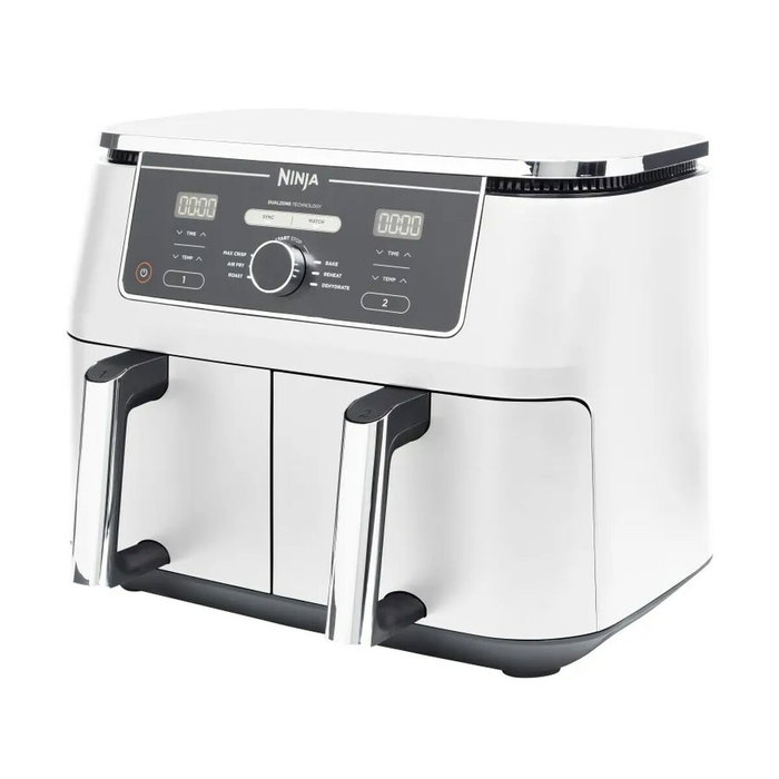 Ninja Foodi MAX AF400EUWH Freidora de Aire de Doble Zona, 9,5 L, Blanca