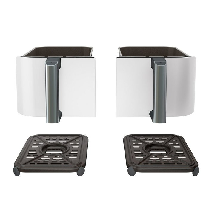 Ninja Foodi MAX AF400EUWH Freidora de Aire de Doble Zona, 9,5 L, Blanca