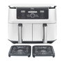 Ninja Foodi MAX AF400EUWH Freidora de Aire de Doble Zona, 9,5 L, Blanca
