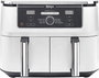 Ninja Foodi MAX AF400EUWH Freidora de Aire de Doble Zona, 9,5 L, Blanca