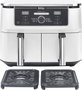 Ninja Foodi MAX AF400EUWH Freidora de Aire de Doble Zona, 9,5 L, Blanca