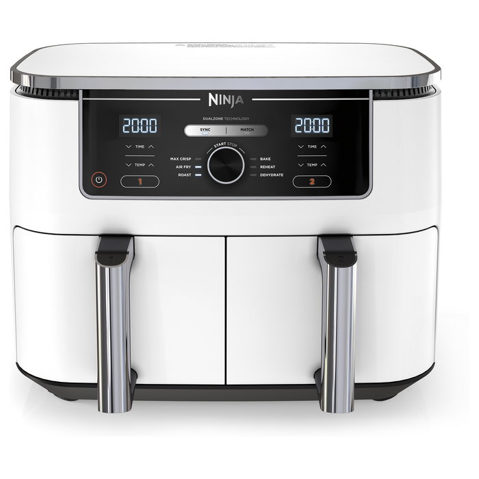 Ninja AF400EU Freidora de Aire Caliente Doble Zona 9,5L Color Blanco Ninja AF400EU Freidora de Aire Caliente Doble Zona 9,5L Color Blanco
