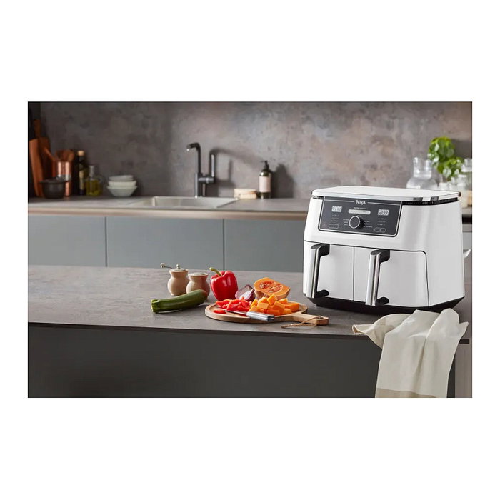 Ninja AF400EU Freidora de Aire Caliente Doble Zona 9,5L Color Blanco Ninja AF400EU Freidora de Aire Caliente Doble Zona 9,5L Color Blanco