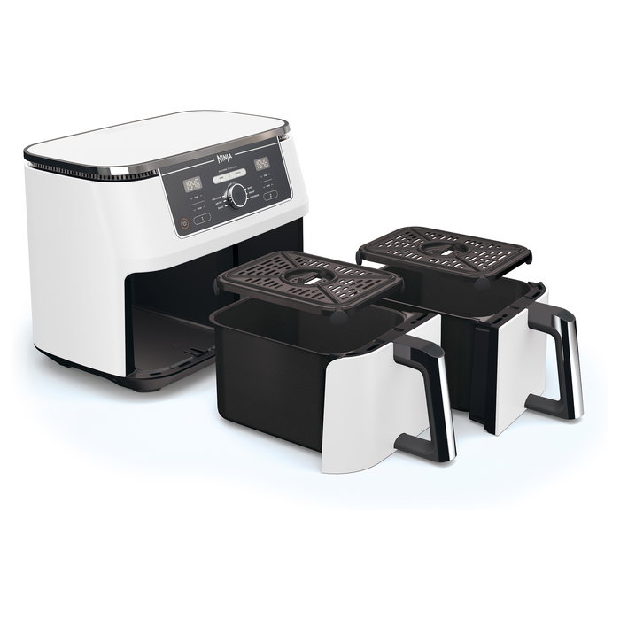 Ninja AF400EU Freidora de Aire Caliente Doble Zona 9,5L Color Blanco Ninja AF400EU Freidora de Aire Caliente Doble Zona 9,5L Color Blanco
