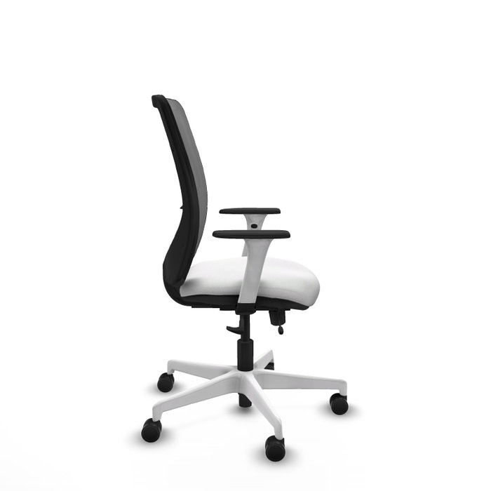 PIQUERAS Y CRESPO Silla de oficina Zulema con mecanismo Sincro/Traslack, Blanco y Gris