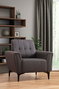 Atelier Del Sofa Sofá de 1 Plaza Hamlet Dark Grey, Comodidad y Estilo para tu Hogar, 90x95x77 cm