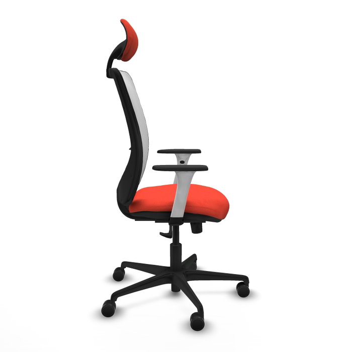 PIQUERAS Y CRESPO Silla de oficina Zulema con mecanismo Sincro, Naranja oscuro y Blanco PIQUERAS Y CRESPO Silla de oficina Zulema con mecanismo Sincro, Naranja oscuro y Blanco