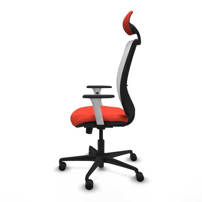 PIQUERAS Y CRESPO Silla de oficina Zulema con mecanismo Sincro, Naranja oscuro y Blanco PIQUERAS Y CRESPO Silla de oficina Zulema con mecanismo Sincro, Naranja oscuro y Blanco