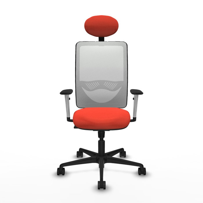 PIQUERAS Y CRESPO Silla de oficina Zulema con mecanismo Sincro, Naranja oscuro y Blanco PIQUERAS Y CRESPO Silla de oficina Zulema con mecanismo Sincro, Naranja oscuro y Blanco