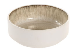 DKD Home Decor Bol de Gres Esmaltado Beige 16x16x5,5 cm