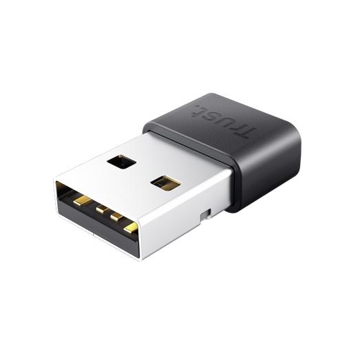 Trust Adaptador Bluetooth 5.3 USB con Alcance de 10 Metros y Velocidad de 2 MB/s, Pequeño y Ligero Trust Adaptador Bluetooth 5.3 USB con Alcance de 10 Metros y Velocidad de 2 MB/s, Pequeño y Ligero