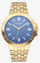 Radiant RA635203 Reloj para Hombre Dorado con Esfera Azul
