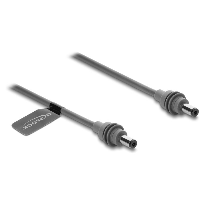 DeLOCK 91825 Cable de alimentación DC 5,5 x 2,1 mm a DC 5,5 x 2,1 mm, 5 m, gris