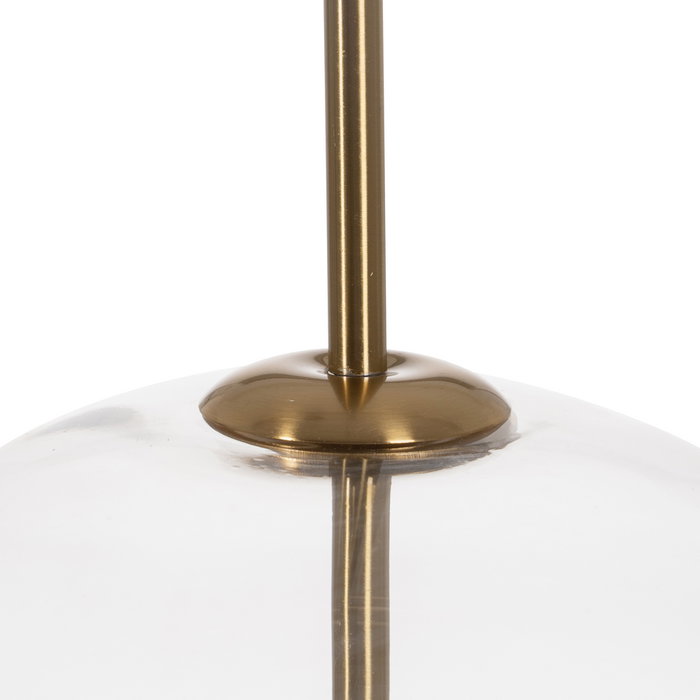 Lámpara Techo Oro Metal / Cristal 30 X 30 X 60 cm