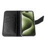 Celly WALLYMAG Funda cartera con imitación piel compatible con MagSafe para Apple iPhone 17, 16 cm (6.3"), Negro, resistente a rayones, con soporte y 3 bolsillos para tarjetas