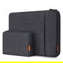Inateck LB01006 Funda para Laptop 13" Negro Gris, Poliéster, Cremallera, Bolsillo, Protección Golpes Polvo