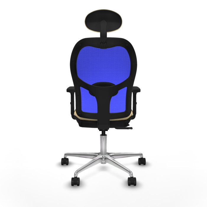 PIQUERAS Y CRESPO Silla de oficina Jorquera con mecanismo Sincro/Traslack, Crema y Azul PIQUERAS Y CRESPO Silla de oficina Jorquera con mecanismo Sincro/Traslack, Crema y Azul