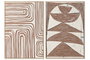 DKD Home Decor Cuadro de Madera y Lienzo Abstracto Surtido de 2 Piezas