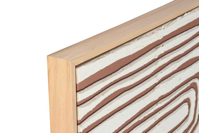 DKD Home Decor Cuadro de Madera y Lienzo Abstracto Surtido de 2 Piezas