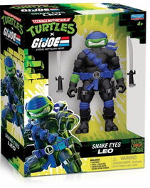 Playmates Tortugas Ninja x G.I. Joe Crossover Classics Figura Leonardo x Snake Eyes 12 cm