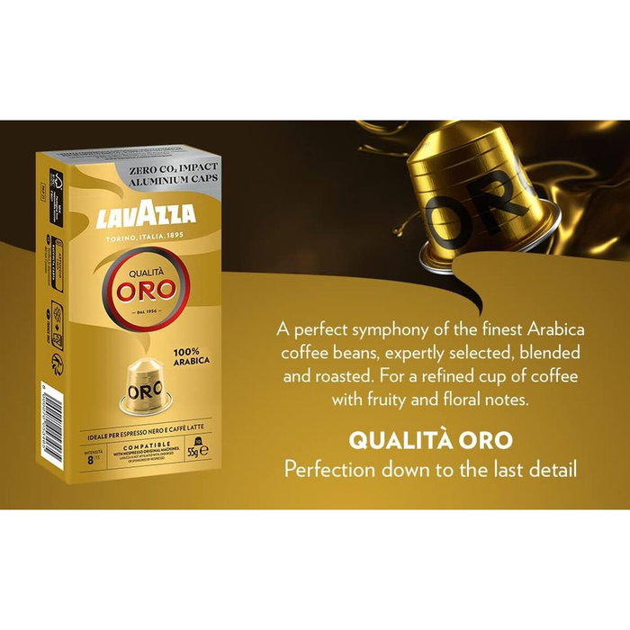 Lavazza Qualitá Oro Cápsulas para cafeteras Nespresso, 10 unidades Lavazza Qualitá Oro Cápsulas para cafeteras Nespresso, 10 unidades