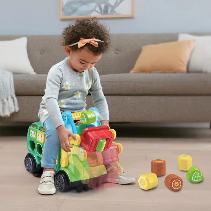 VTech Baby - Camión de basura VTECH BABY Maxi Recyclo'Formes con almacenaje, 4 modos, 10 canciones para 18-36 meses