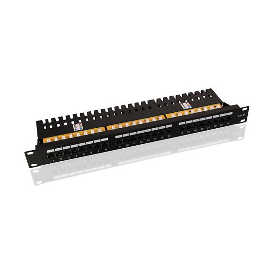 VALUE Panel de parches Kat.6 Class E 24P sin blindar negro para 19 pulgadas VALUE Panel de parches Kat.6 Class E 24P sin blindar negro para 19 pulgadas