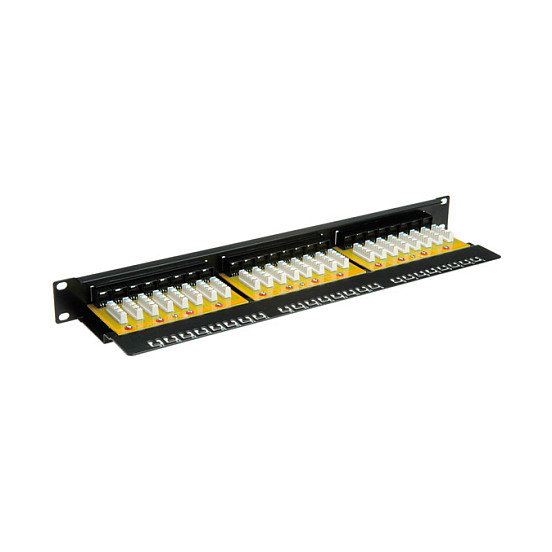 VALUE Panel de parches Kat.6 Class E 24P sin blindar negro para 19 pulgadas VALUE Panel de parches Kat.6 Class E 24P sin blindar negro para 19 pulgadas
