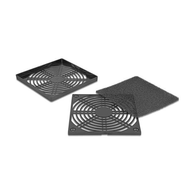 DeLOCK 67313 Rejilla del ventilador con filtro de polvo 120 x 120 mm Negro