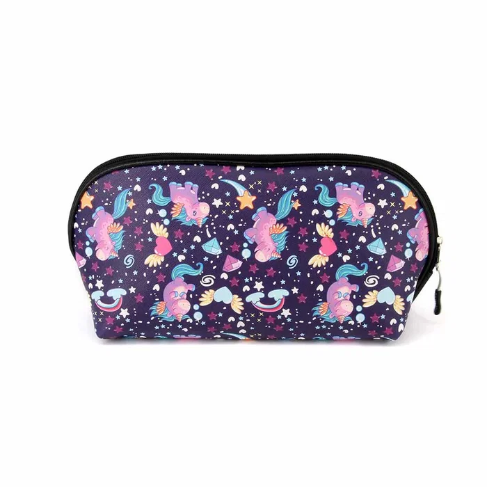 Oh My Pop Neceser Jelly Magic Multicolor Gran Capacidad Interior para Cosméticos y Cuidado Personal Cremallera Superior Forro Bolsillo 18x34x11 cm 7L PVC Poliéster