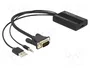 DeLOCK 62597 Adaptador de Vídeo VGA a HDMI con Audio y USB