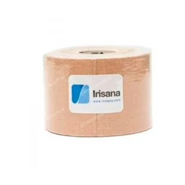 IRISANA Kinesiology Tape con Turmalina - Vendaje Neuromuscular Elástico e Hipoalergénico, 5 cm x 5 m, Color Beige, Ref. R05.Bg