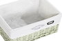 DKD Home Decor Set de 5 Cestas para la Ropa de Mimbre y Poliéster Verde
