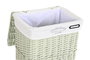 DKD Home Decor Set de 5 Cestas para la Ropa de Mimbre y Poliéster Verde