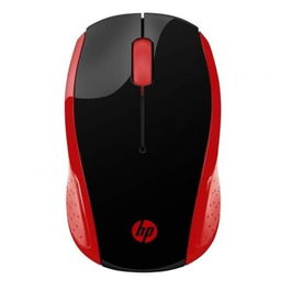HP Ratón Inalámbrico Óptico 200 Rojo Imperial, 1000 DPI, Sensor LED, Ambidiestro, USB 2.4 GHz, Incluye Baterías y Receptor - Compatible con Windows, macOS
