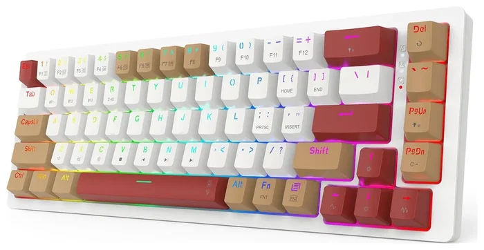 Redragon Rammus K677WLR-RGB-PRO Teclado Mecánico Inalámbrico 68 Teclas RGB Layout Polaco