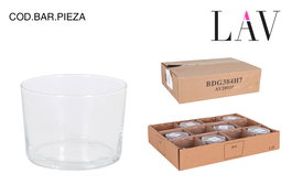 Lavazza Vaso Chupito de Vidrio 23 cl, Colección Bodega, 8.2 x 8.2 x 5.8 cm (48 Unidades)