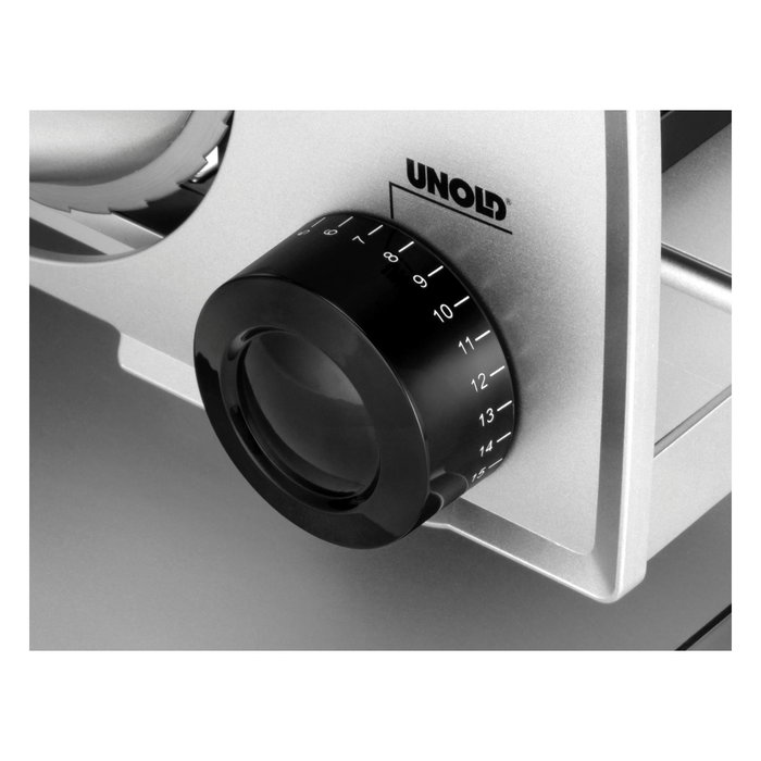 Unold 78826 Cortafiambres Metal Plus, Plata/Negro