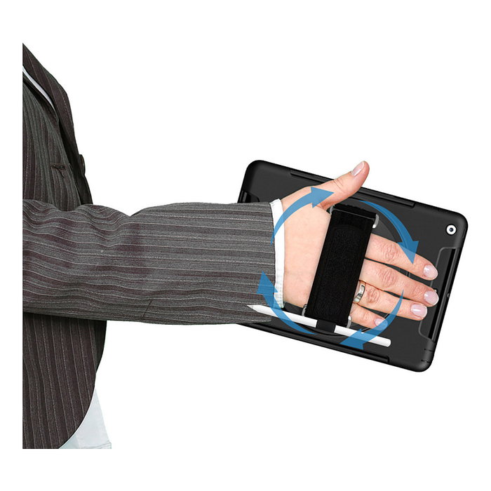 4smarts 540223 Funda Resistente con Agarrey Portabolígrafo para Samsung Galaxy Tab Active 4 Pro de 10.1 Pulgadas, Negro