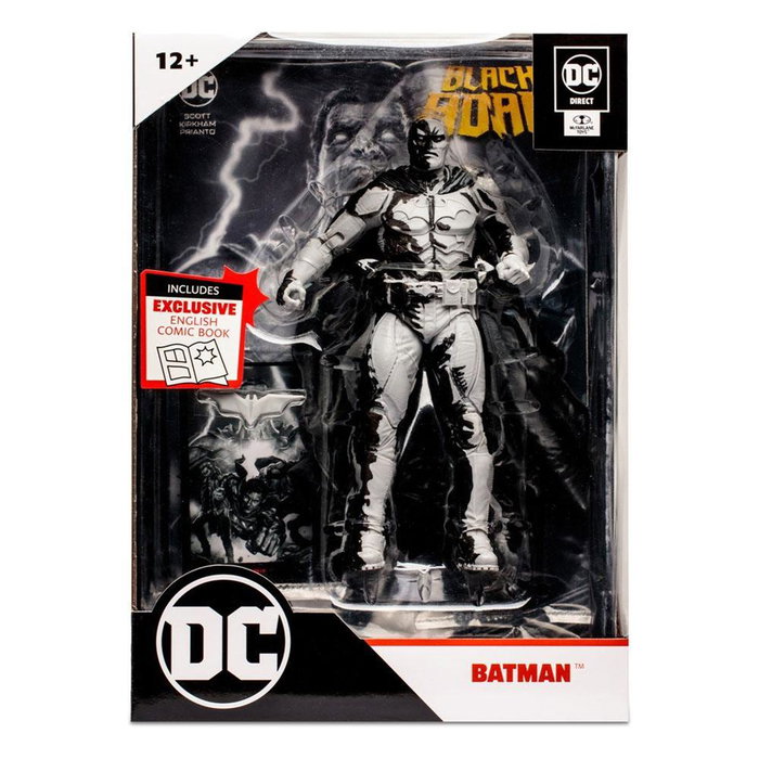 Mcfarlane Toys Figura Articulada DC Batman Line Art Variant 18cm con Cómic Exclusivo