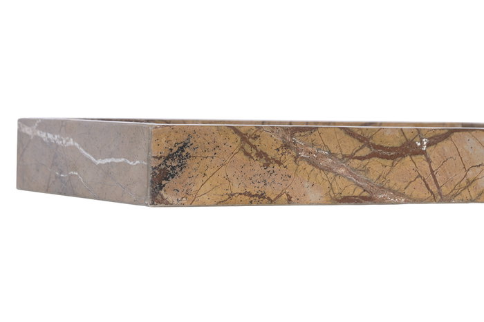 DKD Home Decor Bandeja de Mármol Marrón 30,5x15,5x3,8 cm de la Colección Marmol 2025