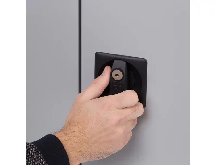 Rocada Armario Metálico Dos Puertas Batientes con Balda Acabado AC00 80x70x45 cm Gris/Gris